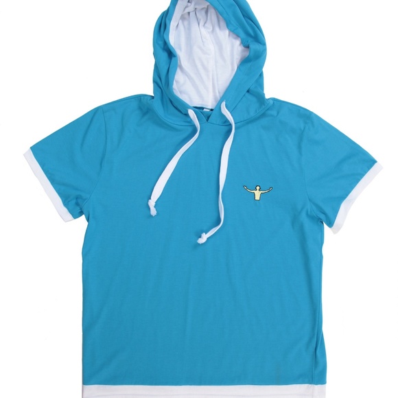 Embroidered Logo Short Sleeve Hoodie, Souz Hoodies - Picture 4 of 8